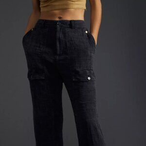 Anthropologie Gauzy Utility Pants